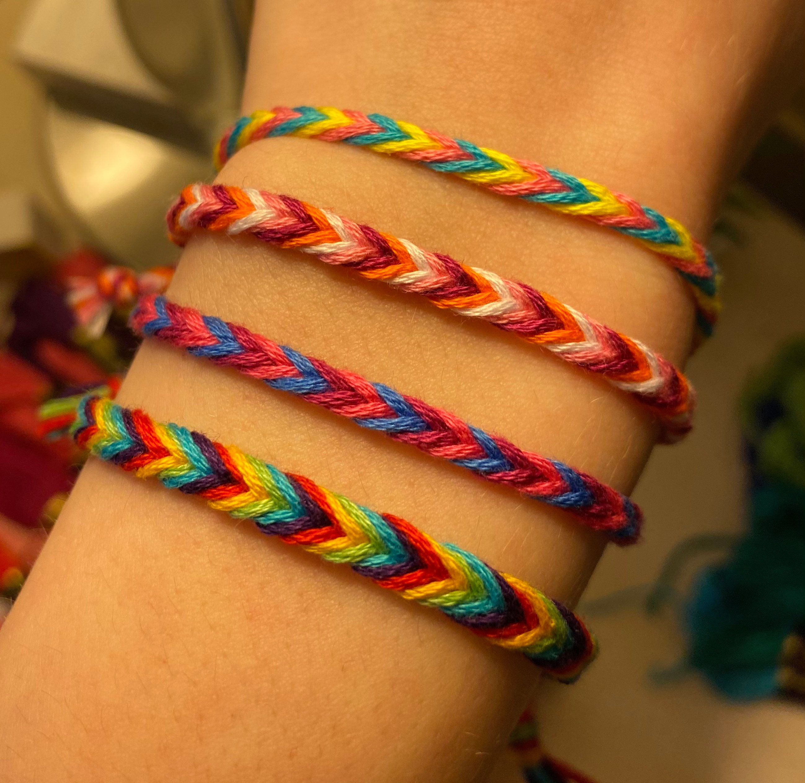 PRIDE Bracelets Braided String Bracelets Etsy