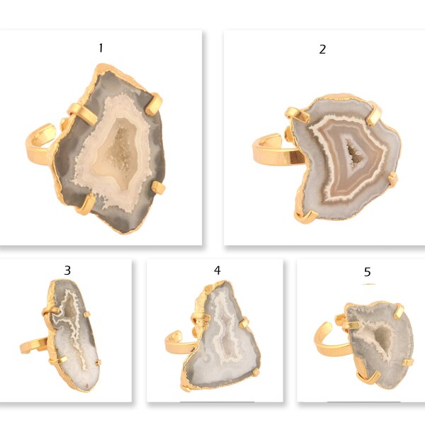 Geode Ring Etsy