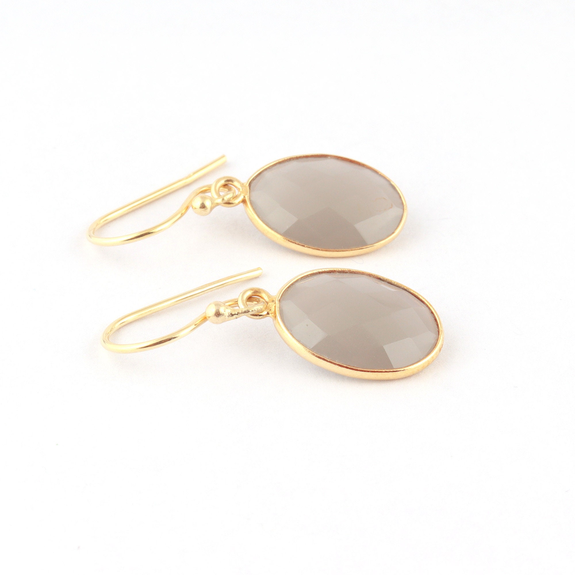 1.0 Carat Bezel-Set Two Stone Diamond Leverback Drop Earrings In Platinum - Foto 9