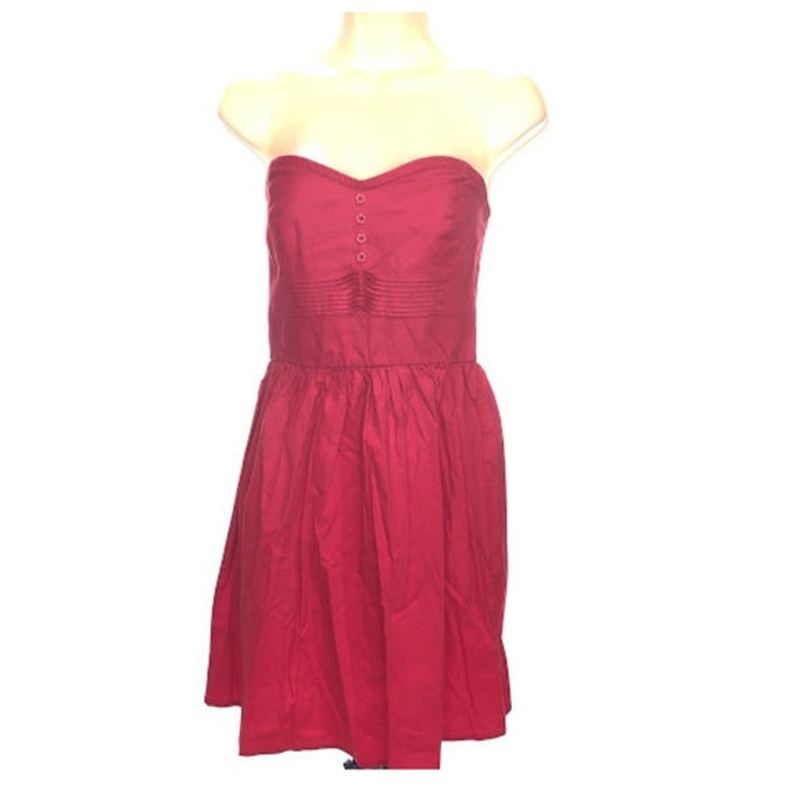 Red Empire Waist Sleeveless Dress Medium Size Casual Dress Etsy