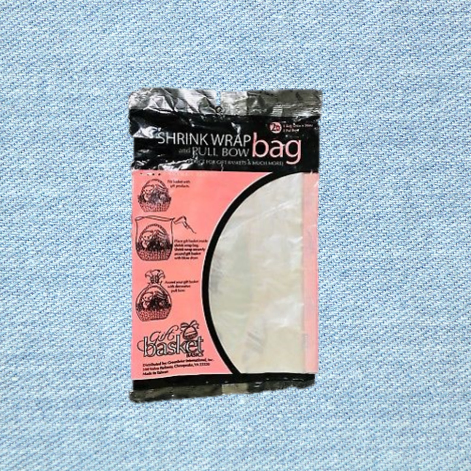 Plastic Heat Shrink Wrap Gift Basket Bag Pull Bow Transparent Etsy