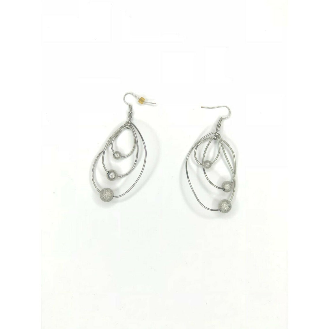 Silver Tone Hook Drop Dangle Earrings Women's Jewelry Etsy