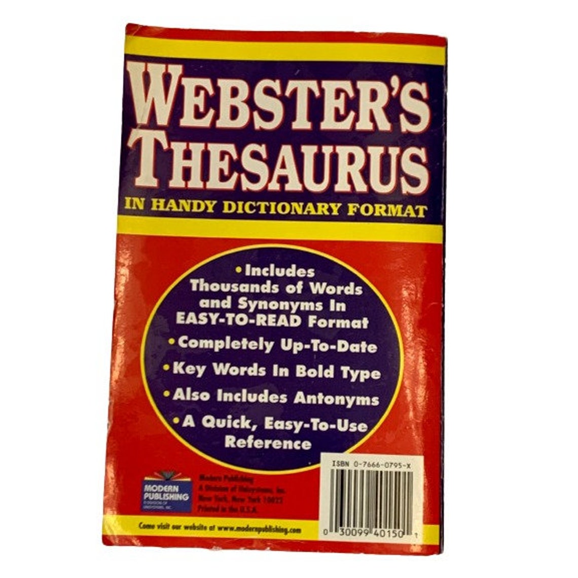 ster's Thesaurus in Hand Dictionary Format Etsy UK