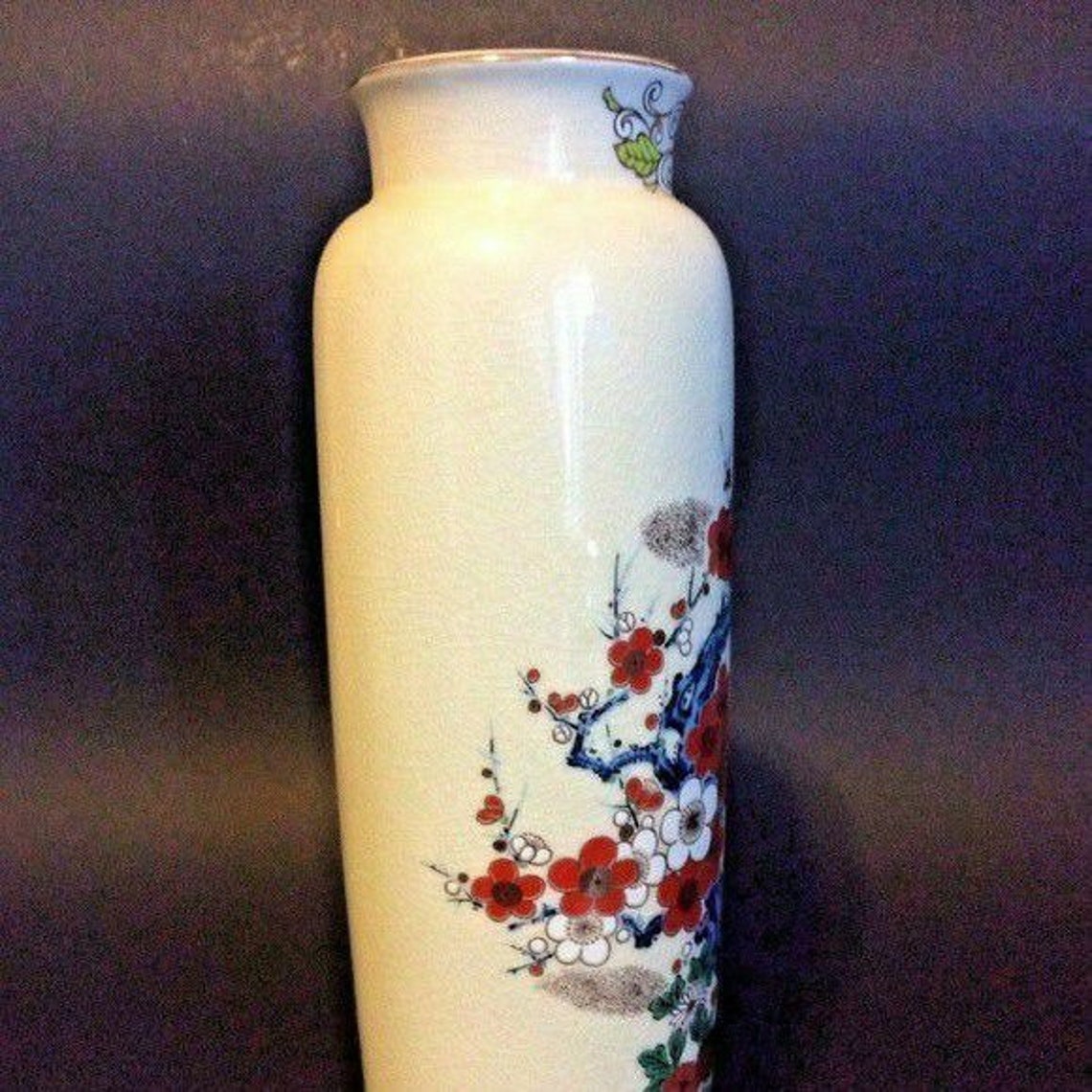 Artmark Porcelain Vase Cherry Blossoms Made In Japan Vintage Etsy
