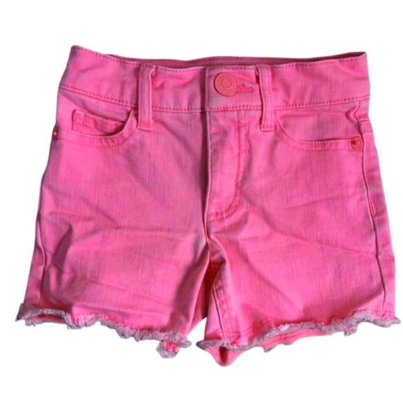 Orange Pastel Color Distressed Shorts 