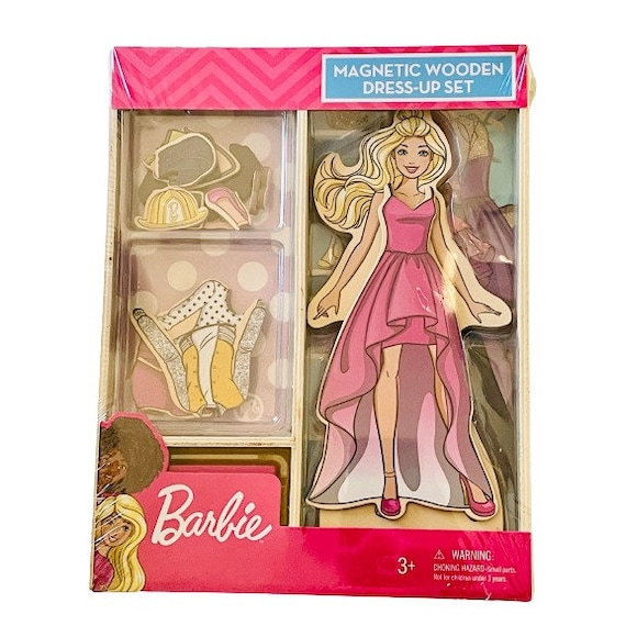 Mattel Barbie Magnetic Wooden Dress-Up Set Kids Girls Jouet | Etsy