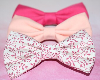 Rainbow Fabric Hair Bows Set Of 7 Fabric Hair Bows Red Etsy