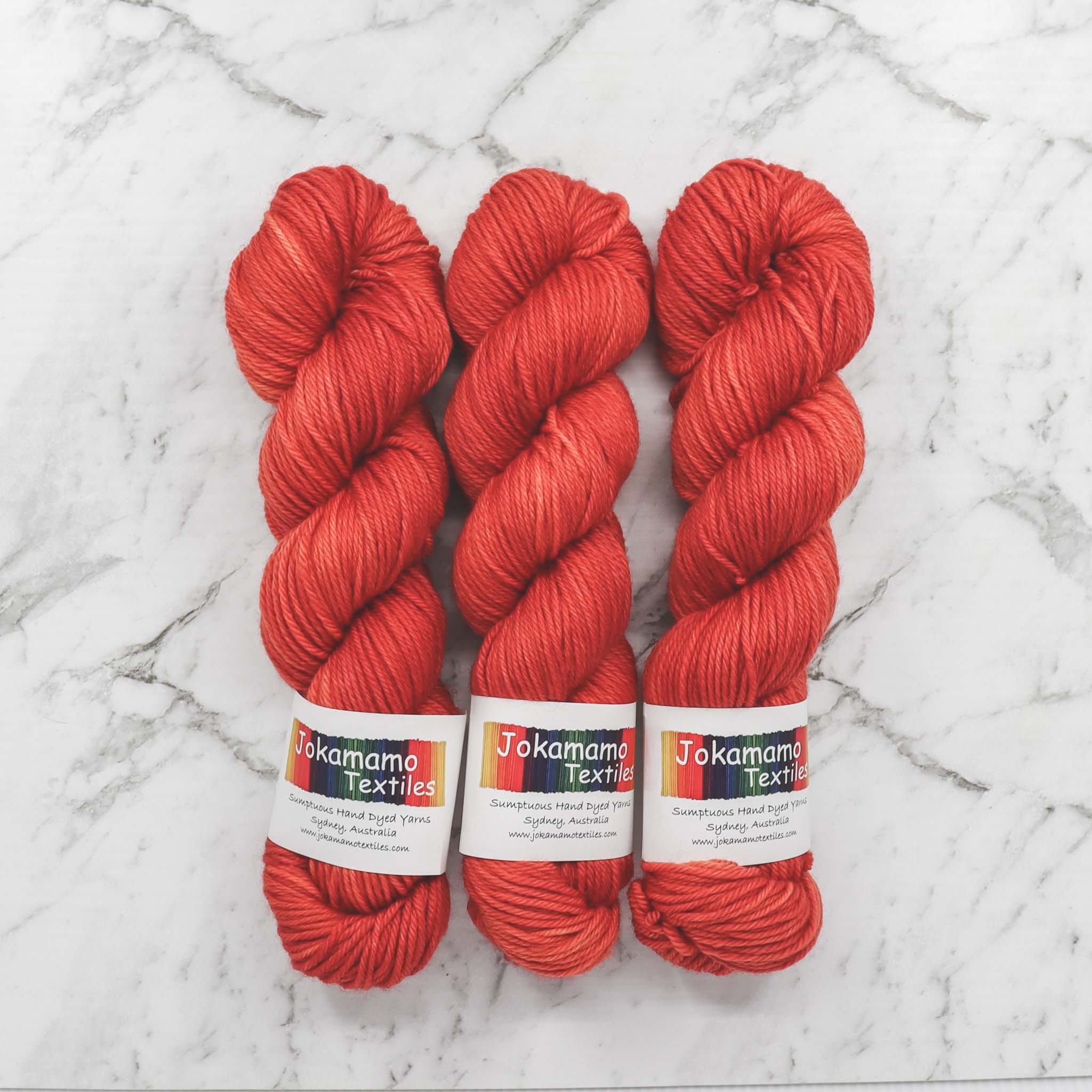 Burnt Orange DK Merino yarn Hand dyed wool Orange yarn Etsy