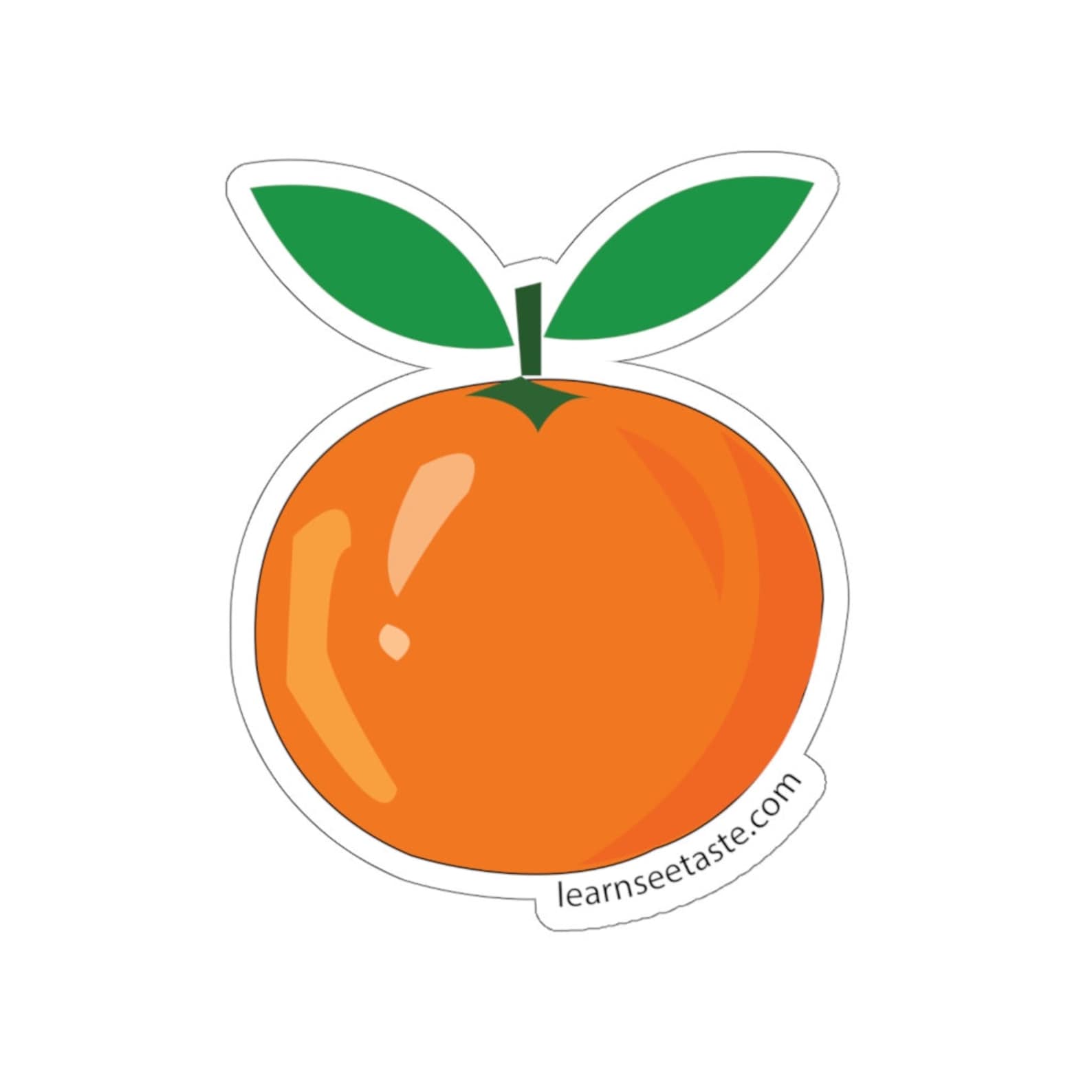 ORANGE Transparent or White STICKER orange Sticker Vegan | Etsy