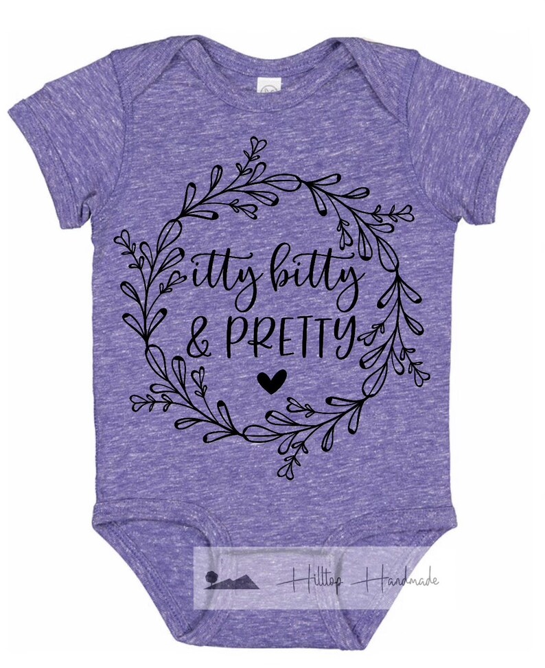 Pretty - Itty Baby Onesie Bitty Heather Colors