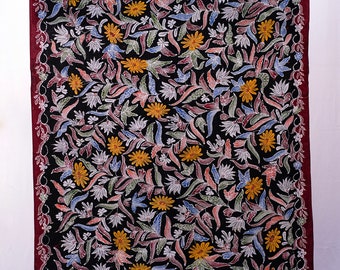 Batik Indonesia, "Truki Melati" (typical from Madura Island), Deep Black, Ultra Premium Cotton, 100% Hand Drawn Sarong, Made in Indonesia