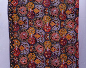 Batik Indonesia, Extraordinary "Ayam Jago" (the Rooster) Motif, Premium Cotton Fabric, 100% Hand Drawn, Full Tulis Sarong, Made in Indonesia