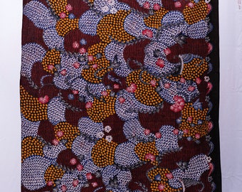 Batik Indonesia, "Tanjung Bumi" fan motif from Madura Island, Luxurious Red, Ultra Premium Cotton, 100% Hand Drawn Sarong, Made in Indonesia