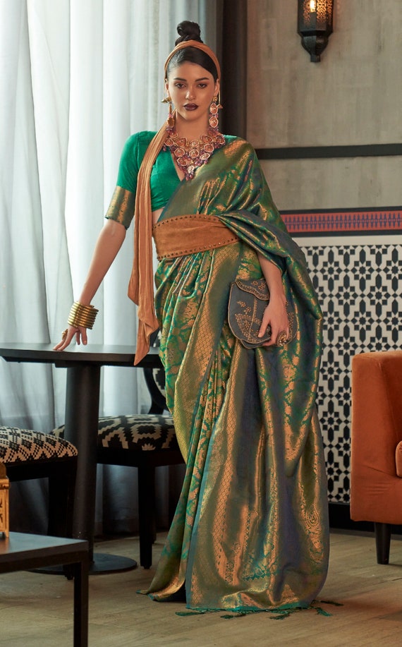 Green Kanjivaram Saree