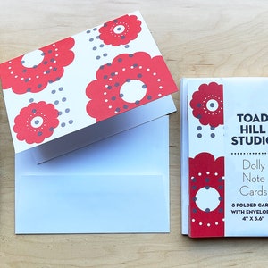 Carte de notes pliée Dolly 4 » x 5.6 »
