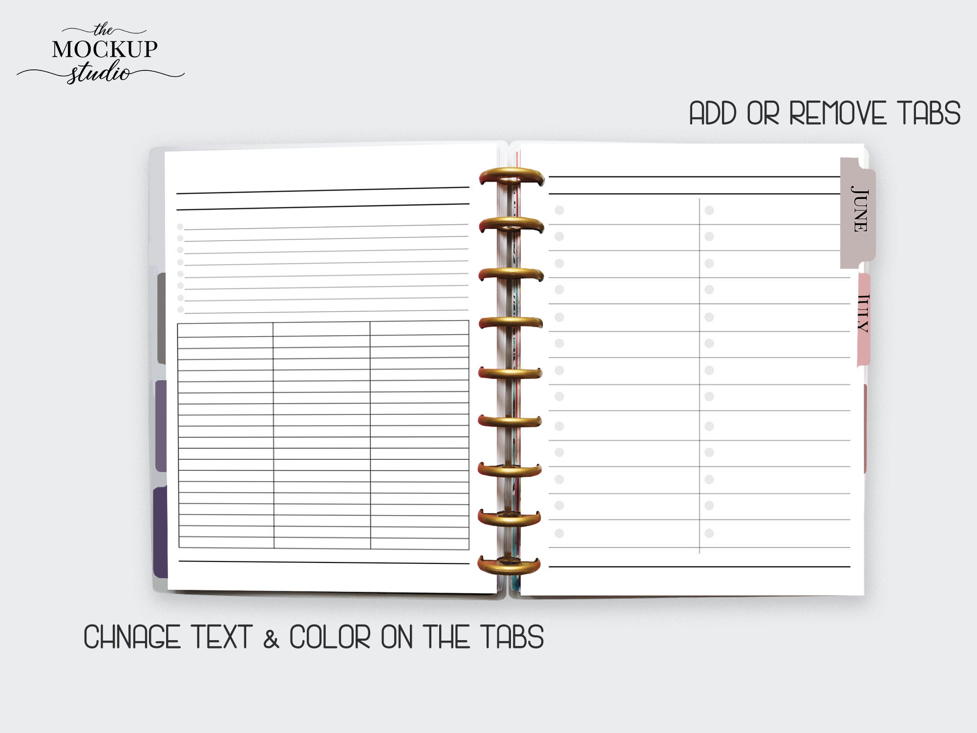 Disc-bound Planner Mockup Planner Pages Mockup Discbound - Etsy