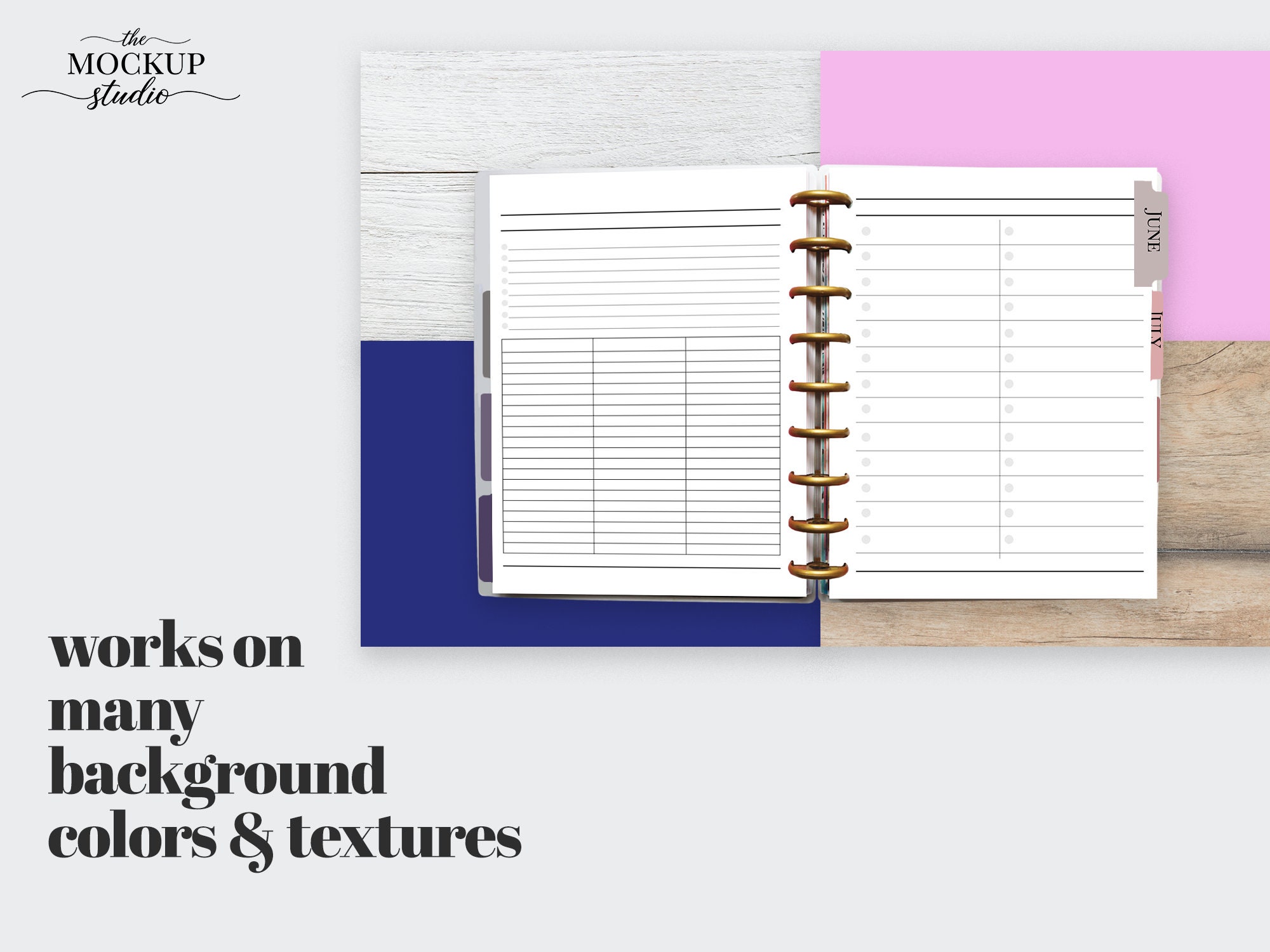 Discbound Planner Mockup Planner Pages Mockup Discbound Etsy 日本