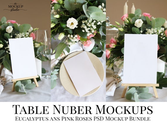Download 3 Wedding Table Number Mockups Table Card Mockups Table Etsy