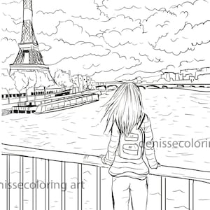 City Coloring Book Printable , Paris Adult Coloring Book Pdf , Letter ...