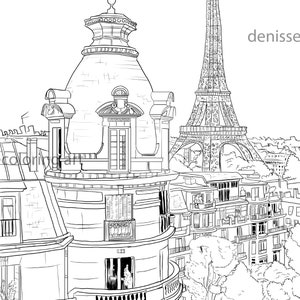 City Coloring Book Printable , Paris Adult Coloring Book Pdf , Letter ...