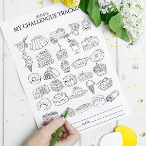 Habit Tracker Printable , Coloring Planner Pages , Set of 3 , Instant ...