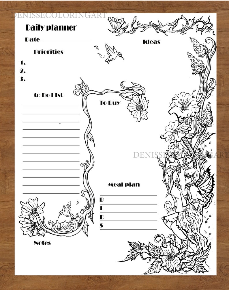 Free Printable Planner Coloring Pages - Printable Online