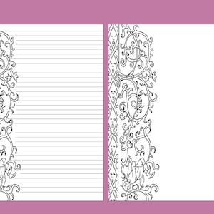 Coloring Medieval Writing Paper , Printable Medieval Journal Pages ...