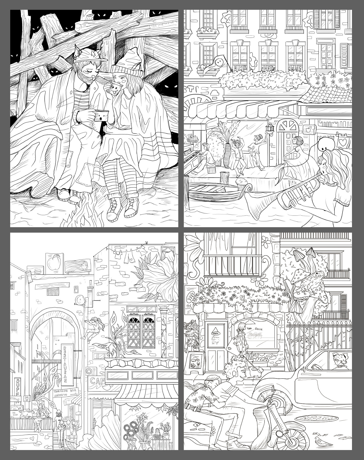 City Adult Coloring Book Printable Coloring Book Digital - Etsy