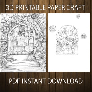 New Printable Paper Fairy House Kit , Coloring Pages Activity Kit ...
