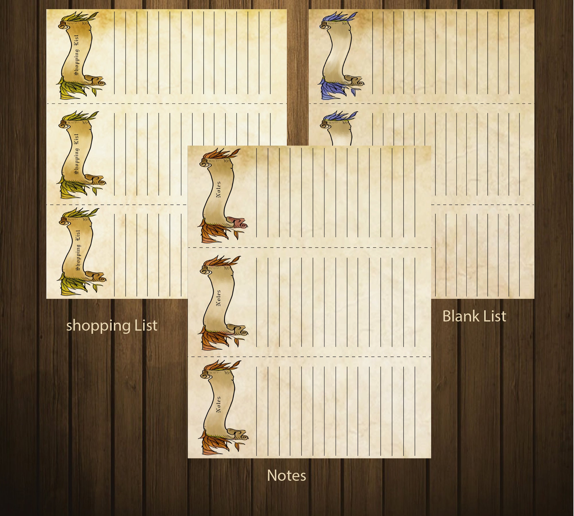 Medieval Journal Planner , Monthly Weekly Daily Planner