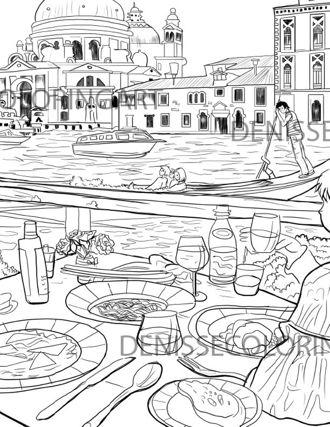 Italy Coloring Book Pdf Adult Coloring Book 12 City | Etsy Canada