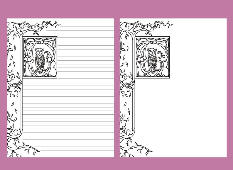 Coloring Medieval Writing Paper Printable Medieval Journal - Etsy