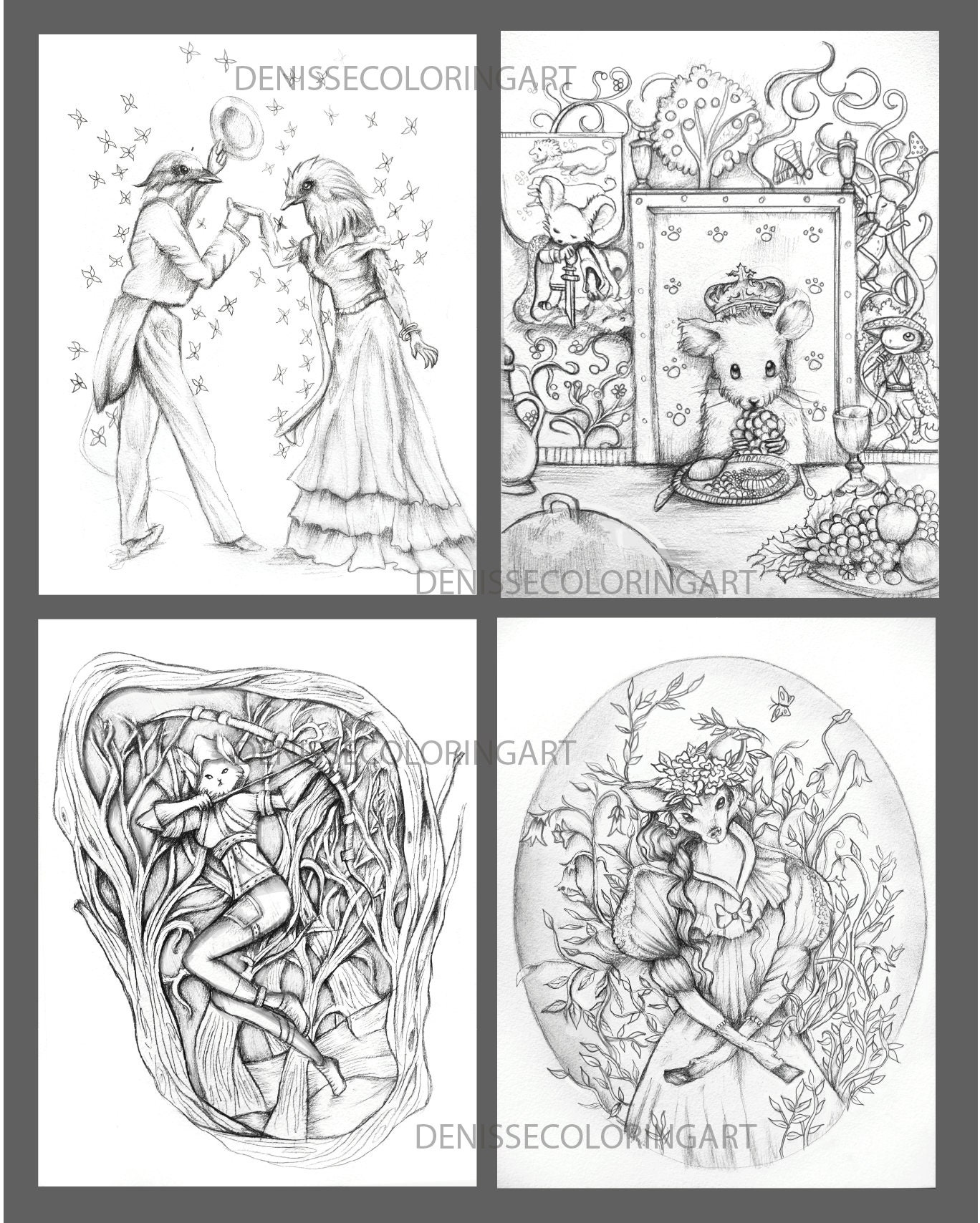 Animal Kingdom Coloring Book for Adults Pdf Coloring Books Etsy