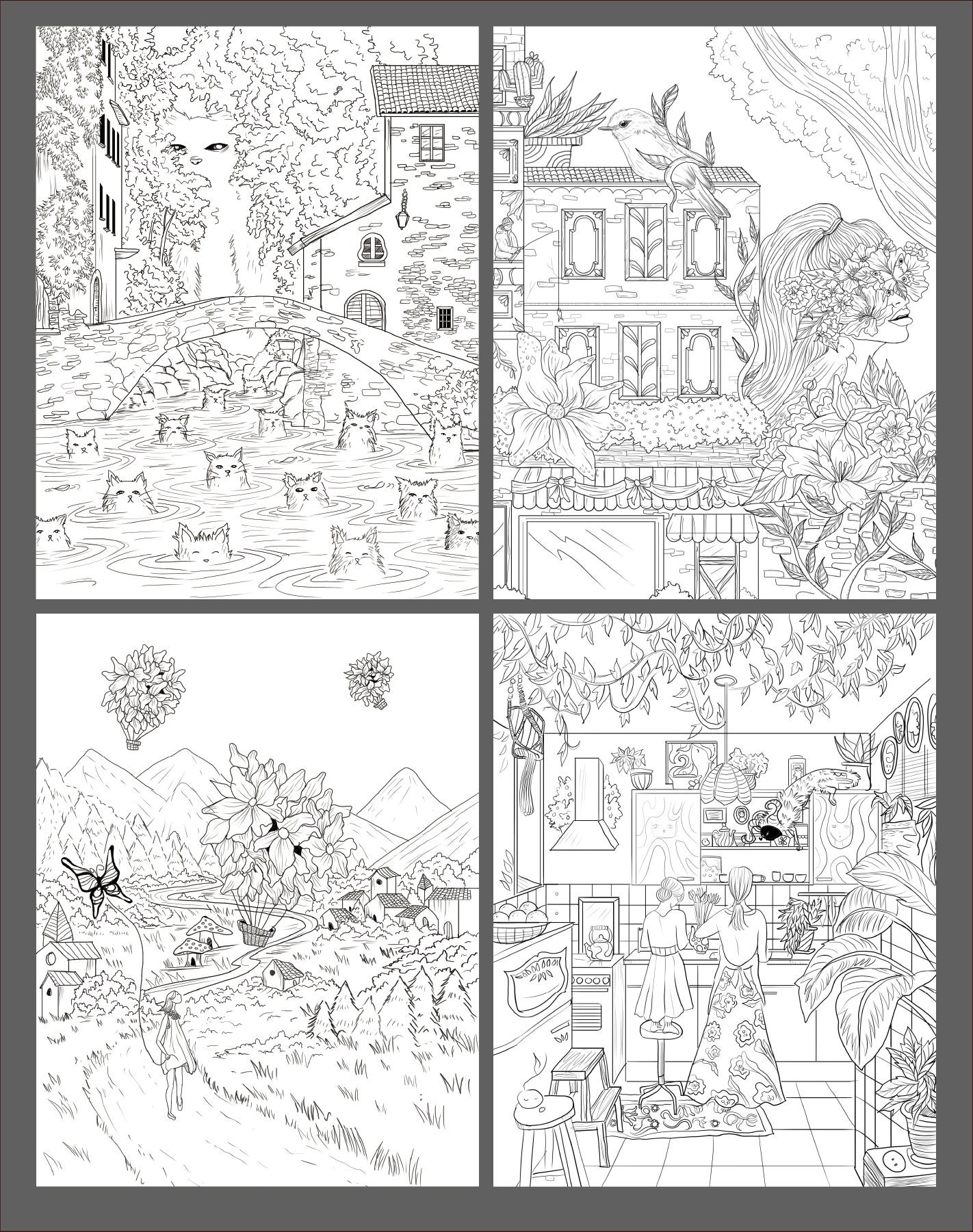 City Adult Coloring Book Printable Coloring Book Digital - Etsy