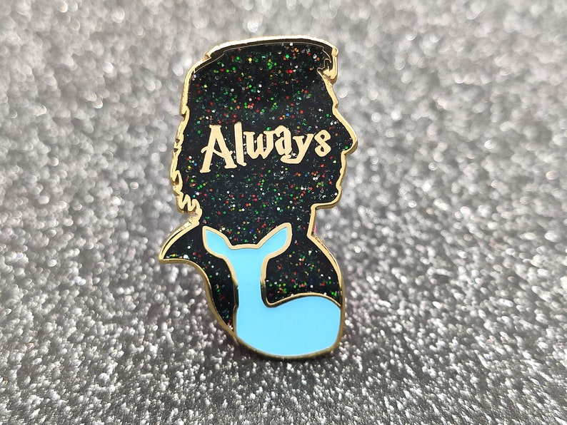 Always Hard Enamel Pin Glow in the dark Inspired by Harry Potter pin character Snape