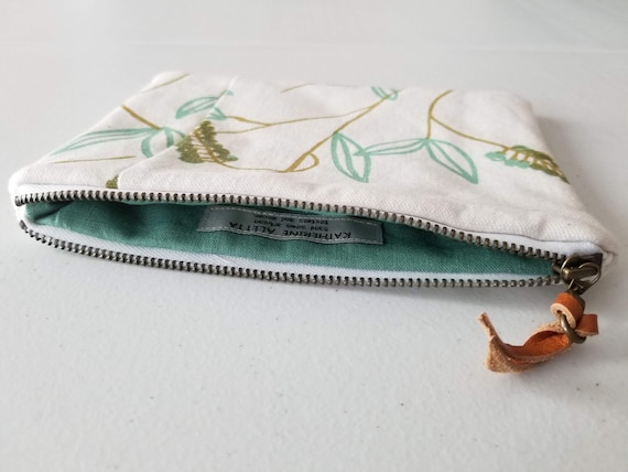 Small Zipper Pouch Cotton Linen Canvas