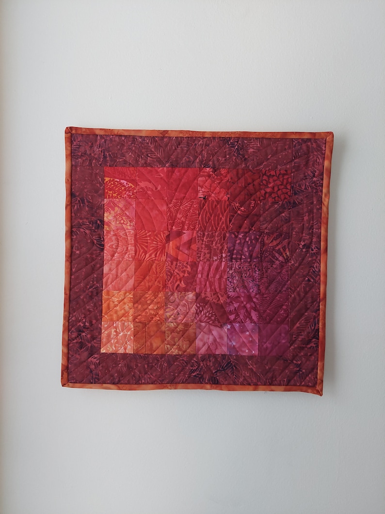 Burnt Sunset Mini Quilted Wall Hanging