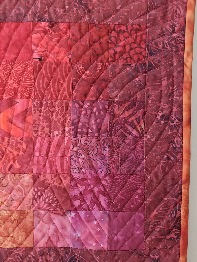 Burnt Sunset Mini Quilted Wall Hanging - Thumbnail 2