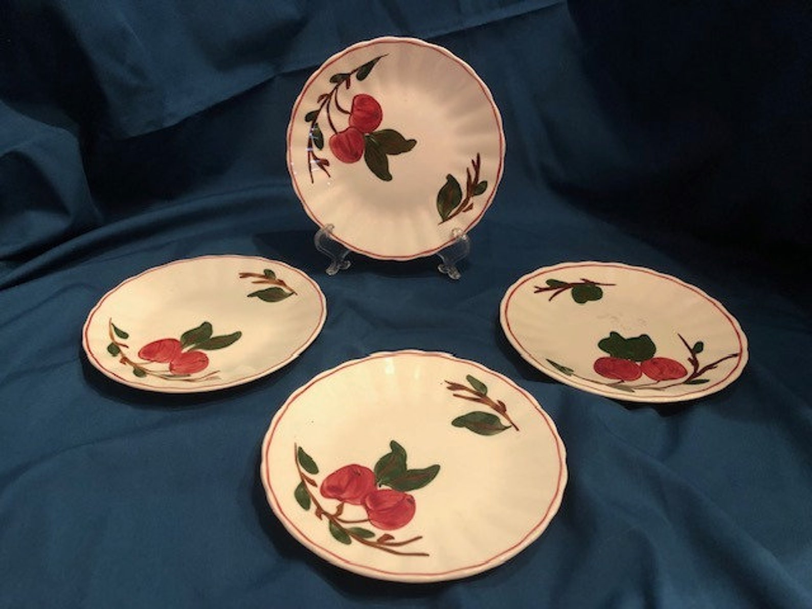 Blue Ridge Bread Plates - Etsy