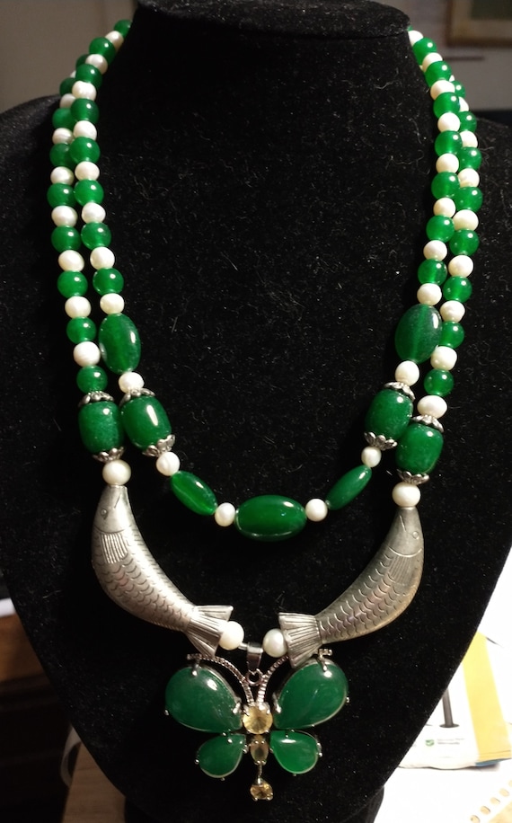 Gorgeous Dyed Green Jade or Chalcedony with Better