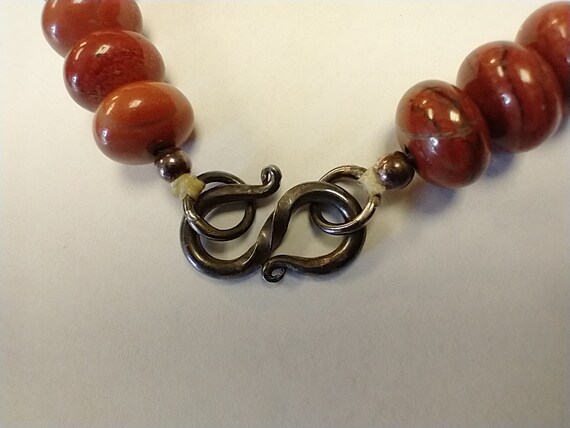 Fine Red Jasper in Crystal  Necklace with pendant - image 4