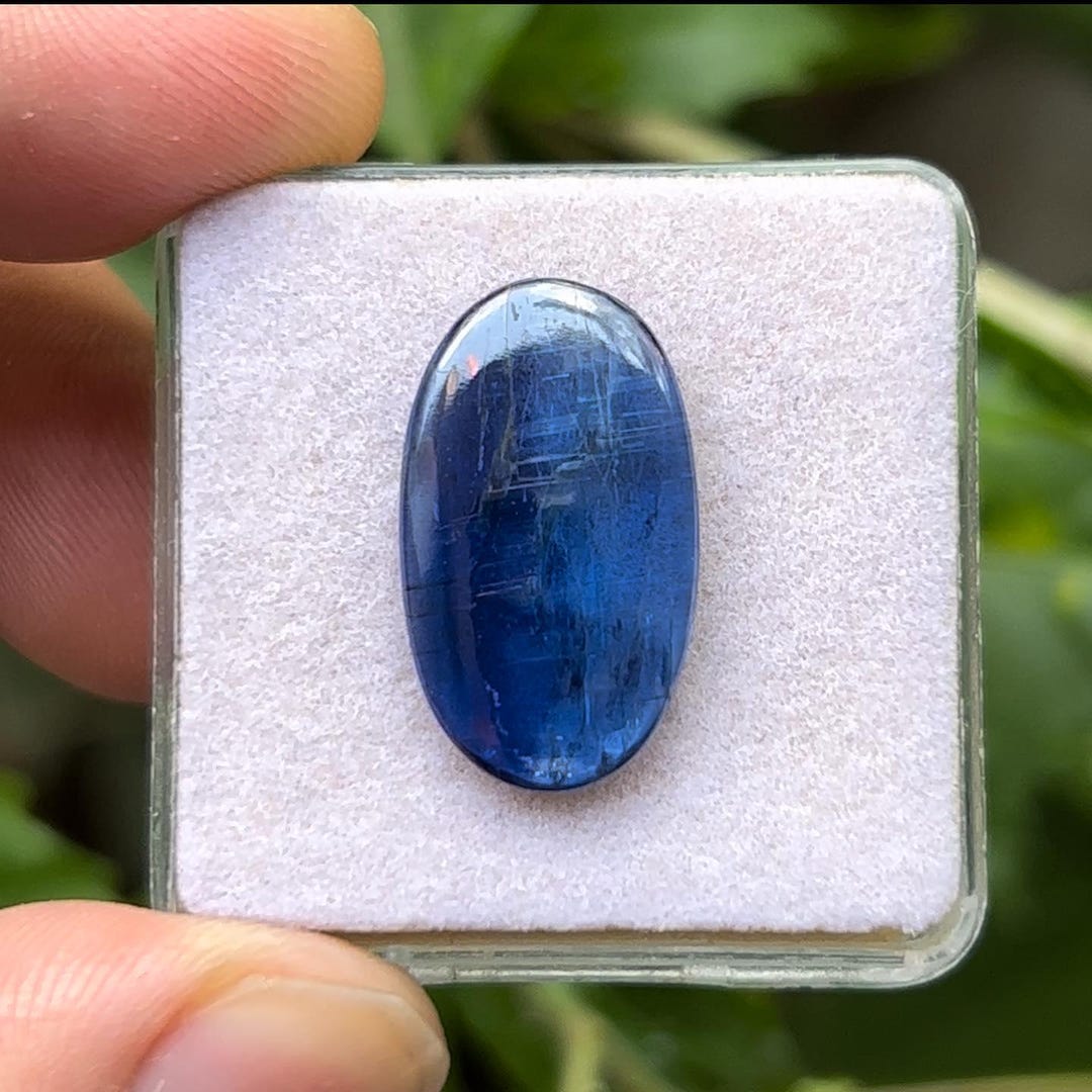 100% Natural Blue Kyanite Flat Back Smooth Cabochons Loose Gemstones ...
