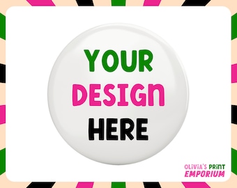 Custom 38mm Pin Badges: Personalized Photo & Text Buttons