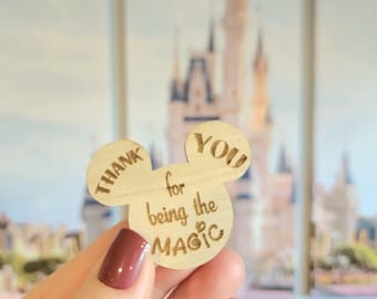 Disney Cast Member Compliment Gift Token Thank You For Being The Magic Wooden Token