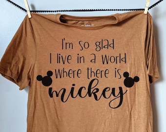 Live in a World Where There is Mickey Iron On Transfer
