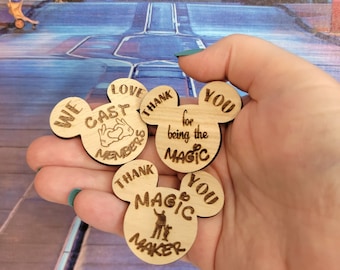 Disney Cast Member Compliment Gift Thank You Multi Pack Wooden Token