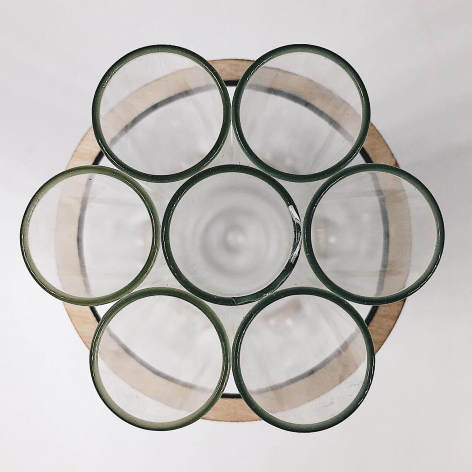 Round flower vase with test tubes For gift for her Glass Etsy