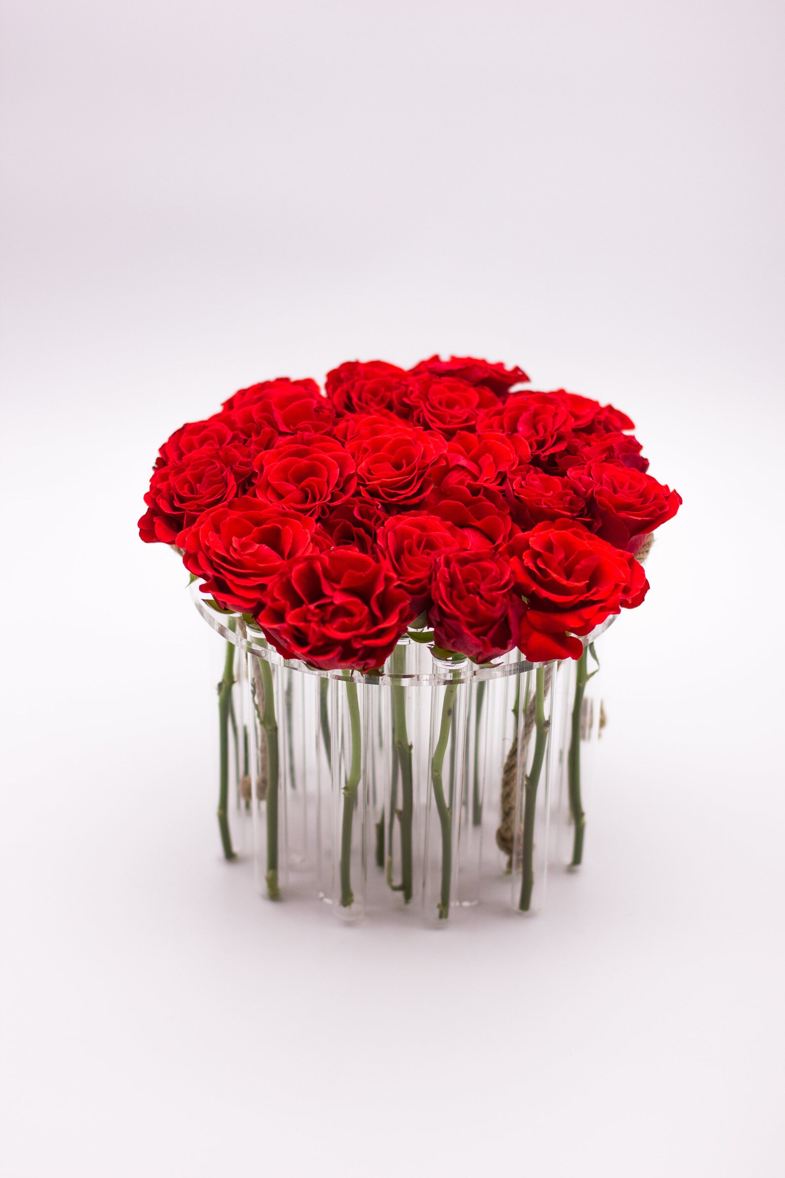 Round flower vase with test tubes home decoration Plant Etsy