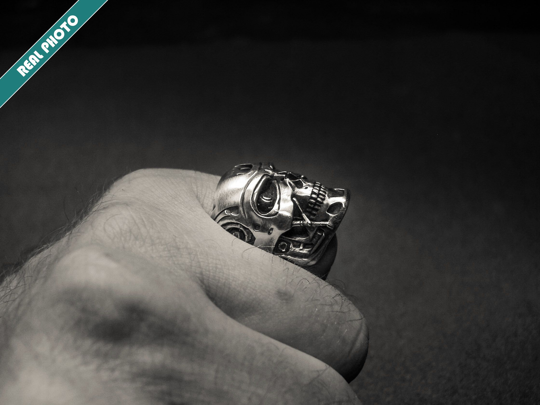 Termintor Rings Terminator Ring , T-800 , Endoskeleton , 3D Print , Oxidized ...