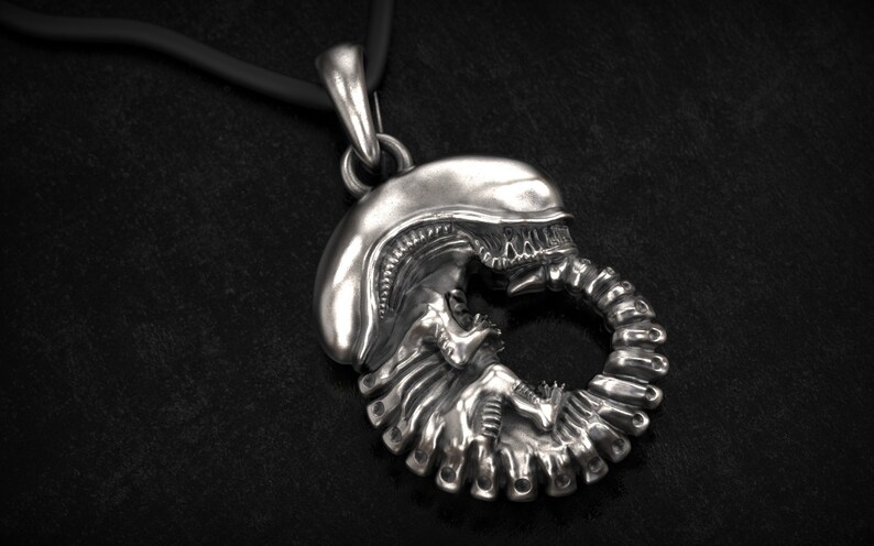 H.R. Giger Inspired, Alien Embryo Pendant, Chestburster, Prometheus ...